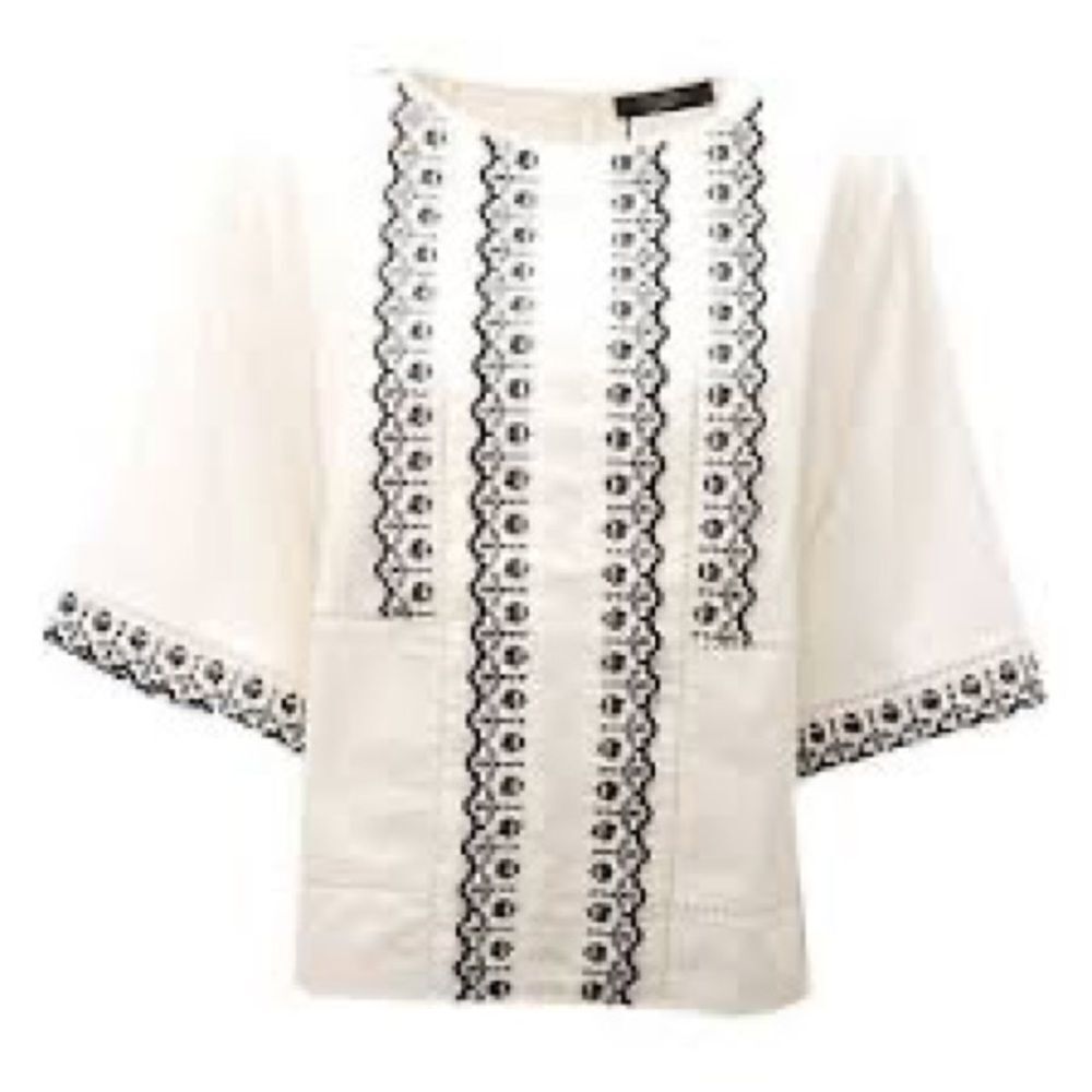 Weekend Max Mara Giudy White Embroidery Top